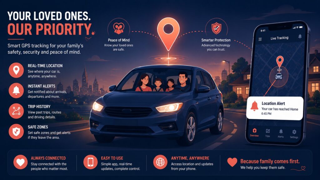 GPS tracker for family safety teen drivers