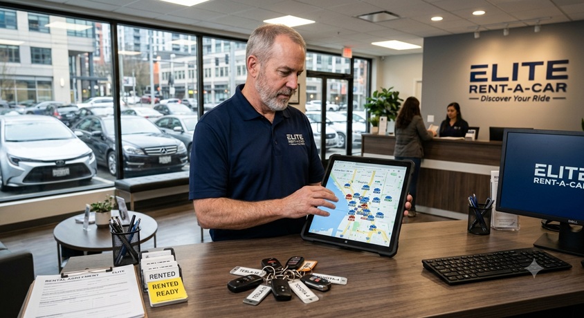 GPS tracker for rental car business