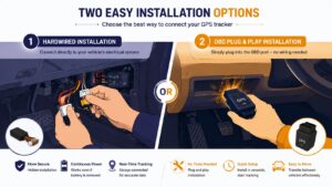 GPS tracker installation wired vs plug-and-play