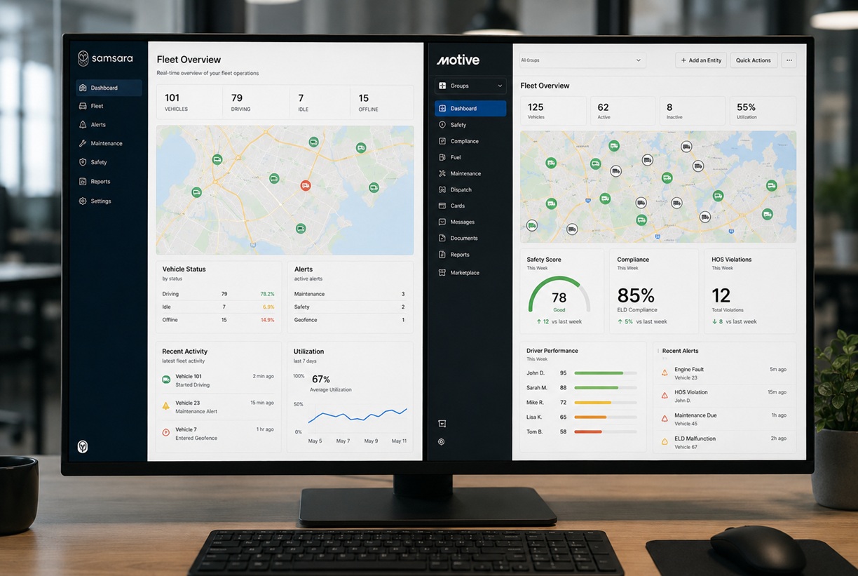 Samsara vs Motive fleet tracking