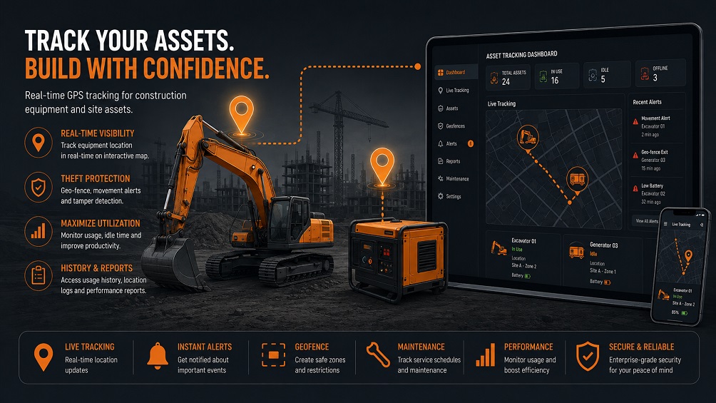 GPS asset tracking construction equipment