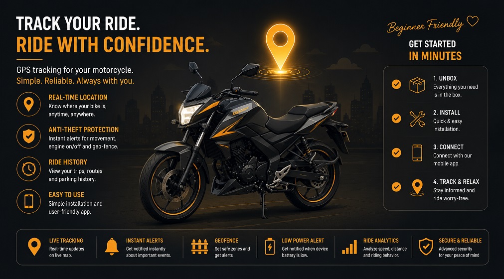 GPS tracker for new motorcycle owners