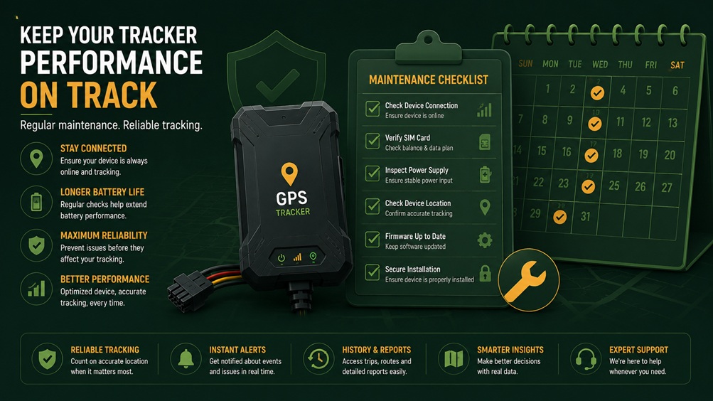 GPS tracker maintenance