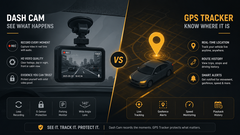 GPS tracker vs dash cam