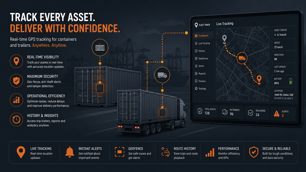 GPS tracking cargo freight Saudi Arabia