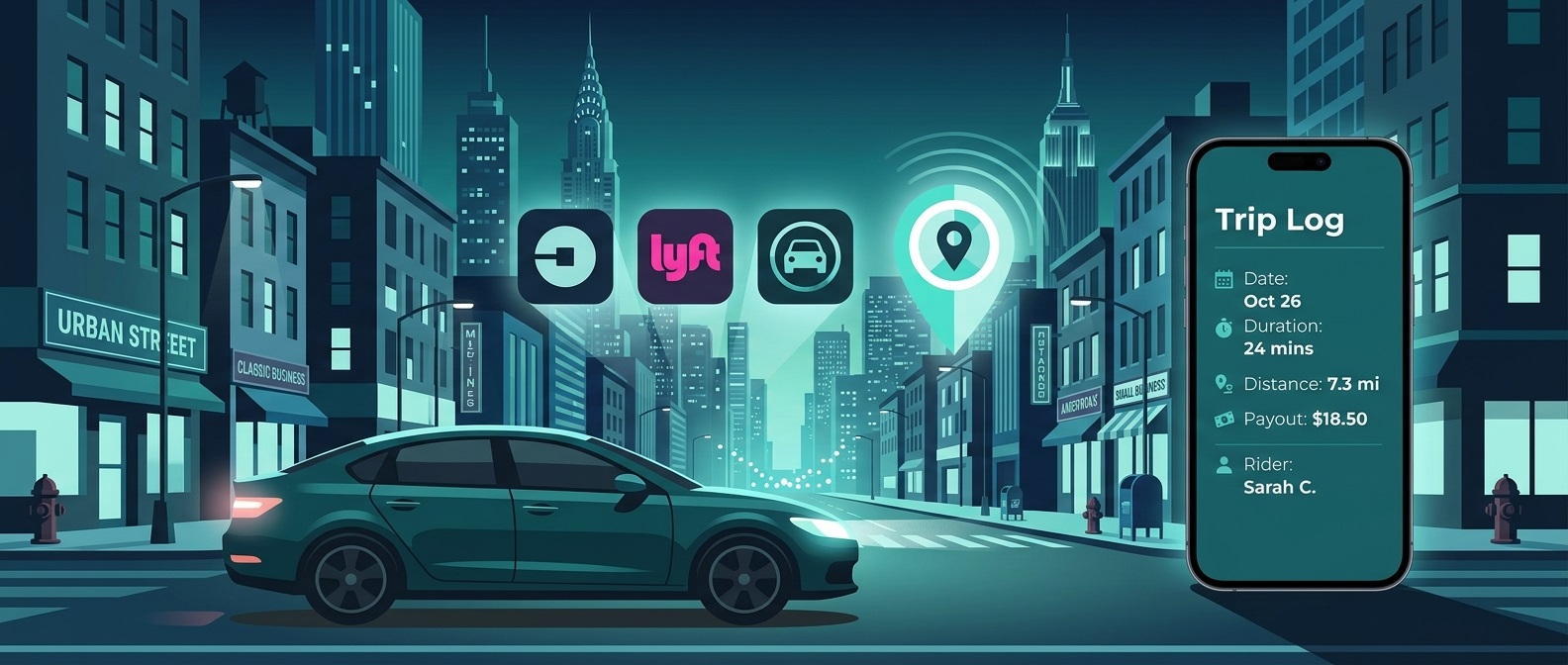 GPS tracker for Uber and Lyft drivers
