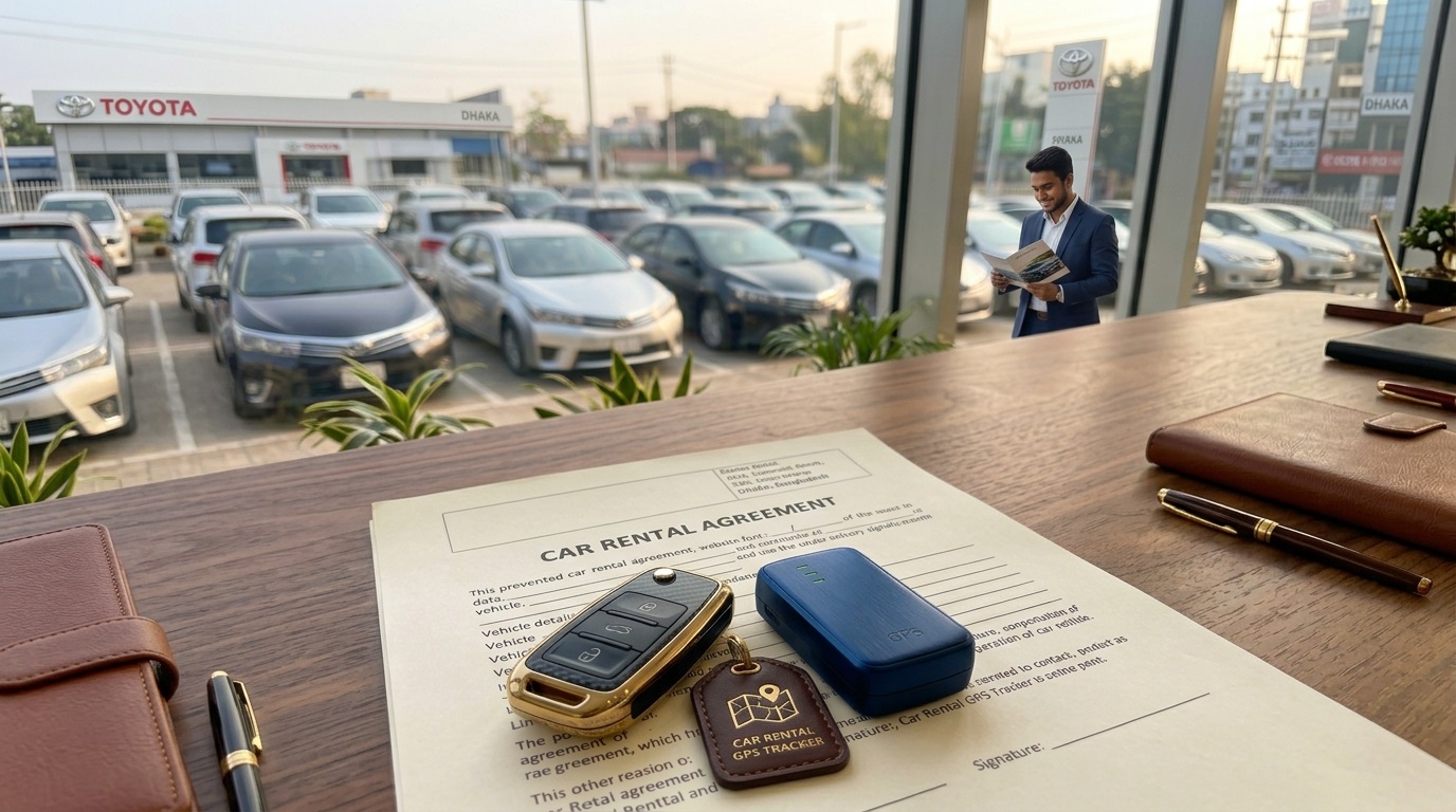 GPS tracker for rental cars