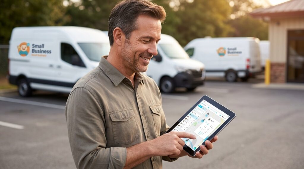 GPS tracker for small business fleets