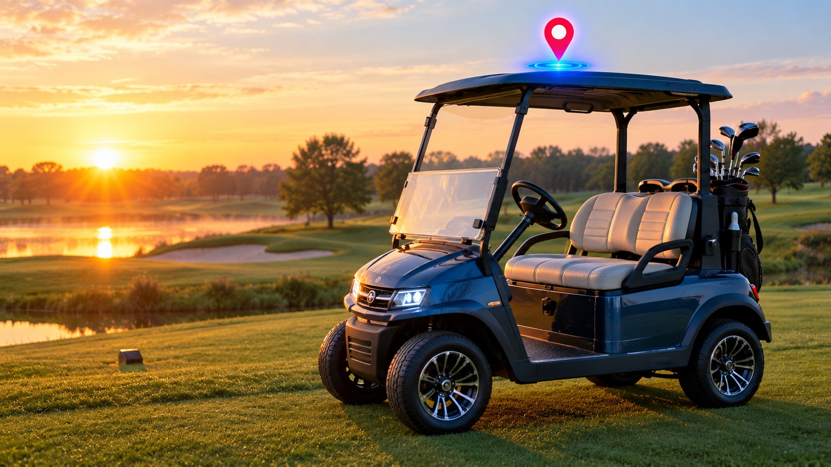 GPS tracker for golf carts