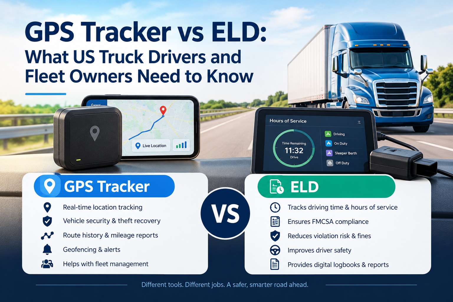 GPS tracker vs ELD